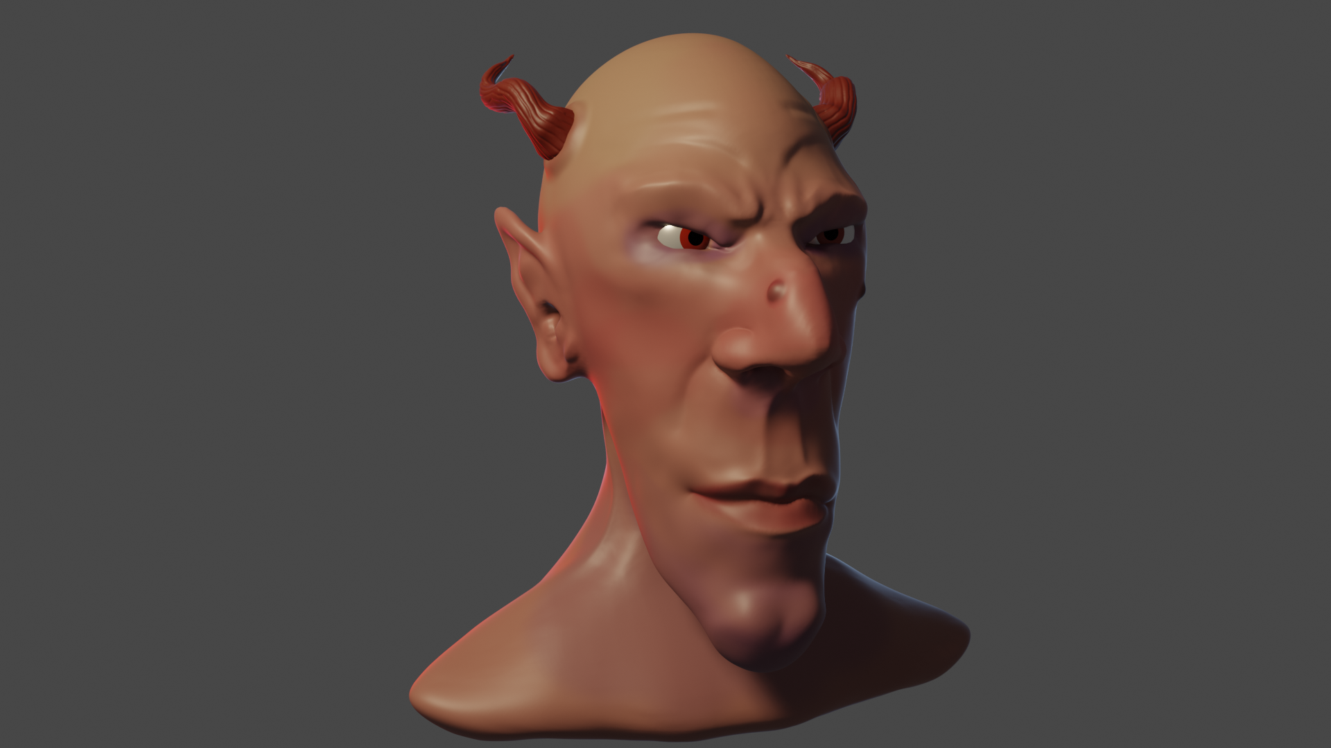 Sculpting detailed head.