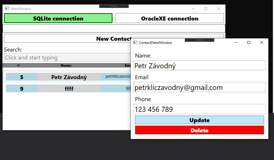 ContactsWpf learning project