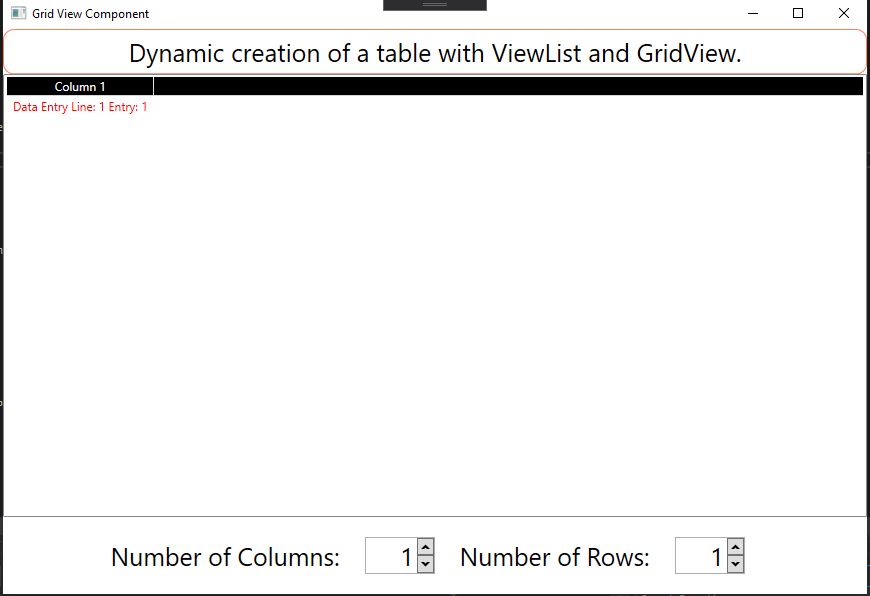 Dynamic Grid Row mini