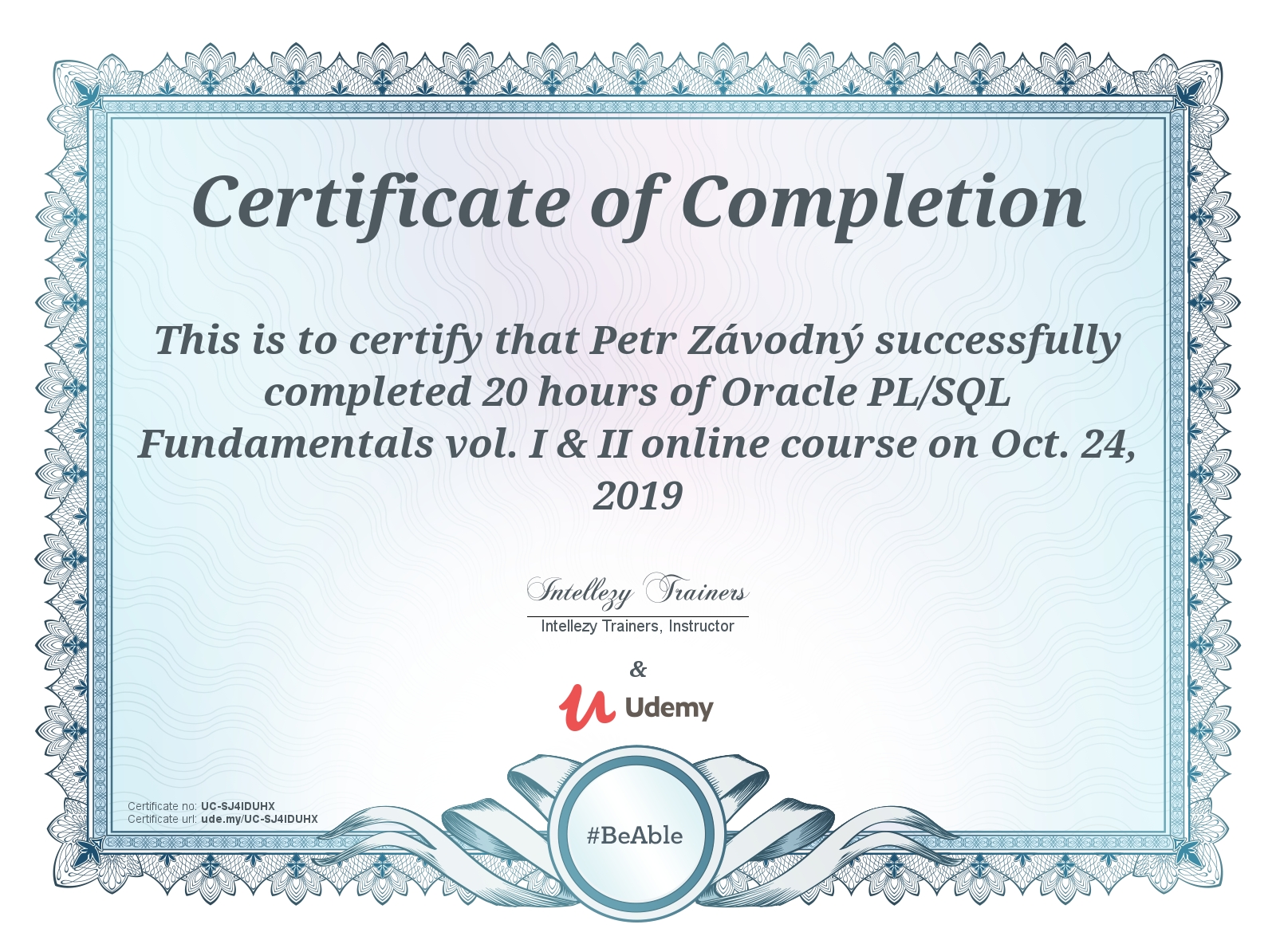 PLSQL certificate
